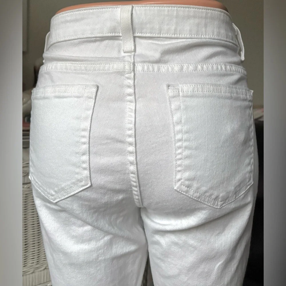 Michael Kors Cropped Jeans Skinny Legs Cotton Mid Rise in white color Size 8